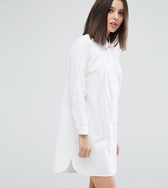 Хлопковое платье-рубашка ASOS PETITE - Белый