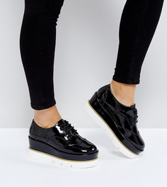 Туфли на платформе для широкой стопы со шнуровкой ASOS OUTSHINE - Черный