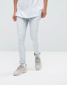 Выбеленные супероблегающие джинсы ASOS - Синий