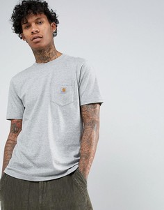 Футболка классического кроя с карманом Carhartt WIP - Серый