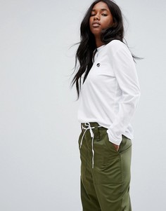 Лонгслив с высоким вырезом и вышитым логотипом Carhartt WIP - Белый