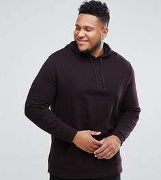 Бордовый удлиненный худи ASOS PLUS - Красный