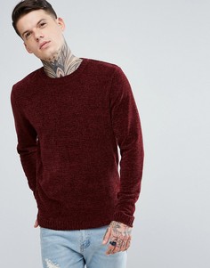 Бордовый джемпер из синели ASOS - Красный