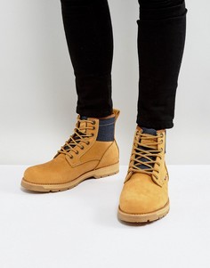 Светло-коричневые кожаные ботинки с джинсовой отделкой Levis Logan - Светло-серый Levis®