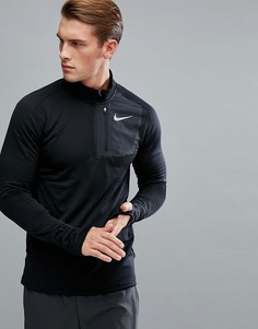 Черный свитшот с молнией 1/4 Nike Running Therma Sphere Element 857829-011 - Черный