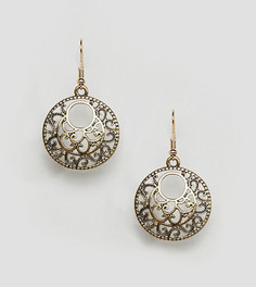 Серьги-подвески с цветочной отделкой Reclaimed Vintage Inspired - Золотой
