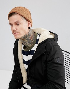 Шапка-бини табачного цвета ASOS - Коричневый