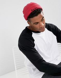 Розовая шапка-бини с вышивкой Awks ASOS - Розовый