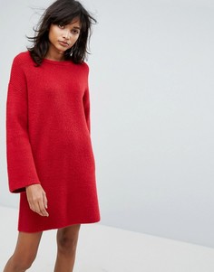 Вязаное оверсайз-платье мини ASOS - Оранжевый