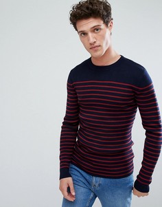 Премиум-джемпер в полоску Jack &amp; Jones - Темно-синий