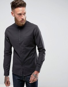 Черная повседневная оксфордская рубашка приталенного кроя ASOS - Черный