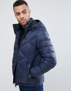 Темно-синяя дутая куртка со съемным капюшоном BOSS Orange by Hugo Boss Obaron - Темно-синий