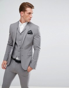 Серый облегающий пиджак ASOS - Серый