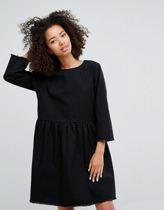 Свободное джинсовое платье Monki - Черный