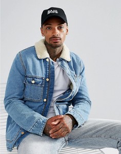 Черная бейсболка с вышивкой ASOS - Черный
