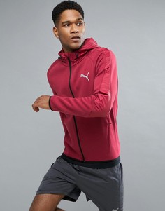 Худи бордового цвета Puma Running Evostripe Shield 59262409 - Красный