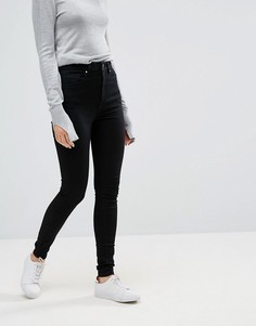 Однотонные черные джинсы с завышенной талией ASOS Premium Sculpt Me - Черный