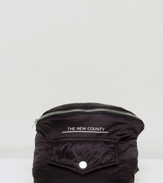 Черная стеганая сумка-кошелек на пояс в стиле оверсайз The New County - Черный