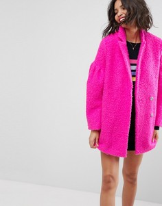 Фактурное пальто ASOS - Розовый