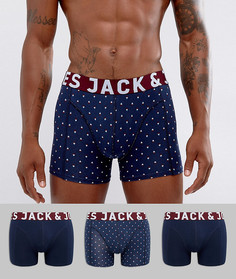 Набор из 3 боксеров-брифов с логотипом Jack &amp; Jones - Черный