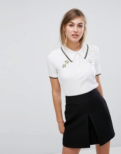 Футболка-поло узкого кроя Fred Perry Bella Freud - Белый