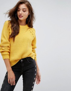 Джемпер со шнуровкой Boohoo - Желтый