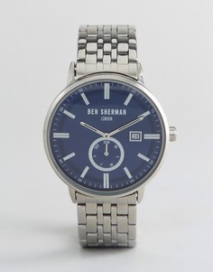 Серебристые наручные часы Ben Sherman WB071USM - Серебряный