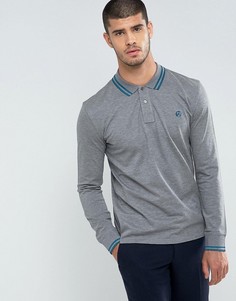 Серый лонгслив-поло с двойной окантовкой PS by Paul Smith - Серый
