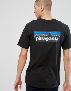 Черная футболка с логотипом на спине Patagonia - Черный