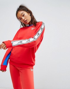 Красный свитшот с кантом Reebok Classics Lost &amp; Found - Красный
