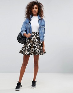 Жаккардовая мини-юбка ASOS - Мульти