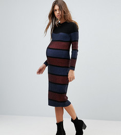 Трикотажное платье в полоску ASOS Maternity - Мульти