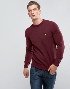 Бордовый премиум-джемпер из овечьей шерсти Lyle &amp; Scott - Красный