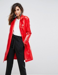 Виниловый тренч Miss Selfridge - Розовый