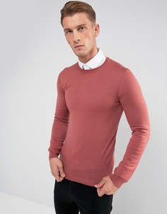 Розовый обтягивающий джемпер из мериносовой шерсти ASOS - Розовый