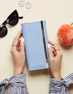 Лакированный кошелек с металлической планкой ASOS - Синий