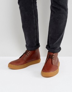 Коричневые кожаные дезерты Fred Perry Hawley - Коричневый