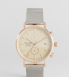 Часы с хронографом Reclaimed Vintage Inspired эксклюзивно для ASOS - 36 мм - Серебряный