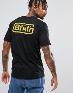 Футболка с принтом на спине Brixton Springfield - Черный