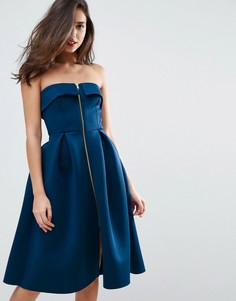 Платье миди для выпускного на молнии ASOS - Зеленый