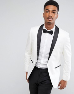 Белый приталенный блейзер Moss London - Белый