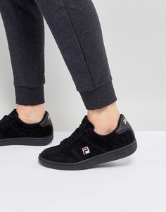 Черные замшевые кроссовки Fila - Черный