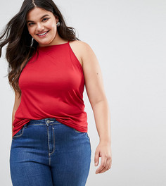 Свободный топ на тонких бретельках ASOS CURVE - Красный