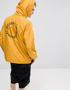 Желтая куртка с принтом на спине Stussy - Желтый