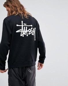 Черный свитшот с логотипом Stussy - Черный