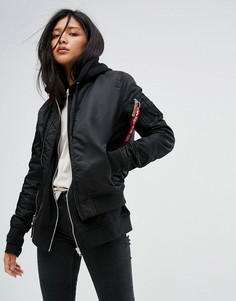 Мягкий бомбер Alpha Industries MA-1VF - Черный