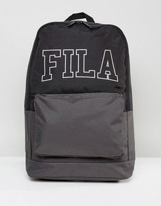 Рюкзак с большим вышитым логотипом Fila - Черный