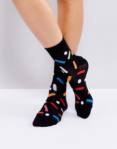 Носки с принтом в стиле 80-х ASOS - Черный