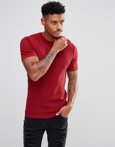 Красная фактурная футболка ASOS - Зеленый