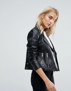 Кожаная байкерская куртка Vero Moda - Черный